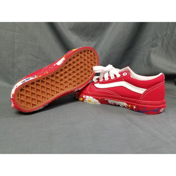 Vans Old Skool Sneakers Canvas Red White Size 13 Kids BRAND NEW IN BOX! - Picture 2 of 11